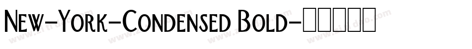 New-York-Condensed Bold字体转换